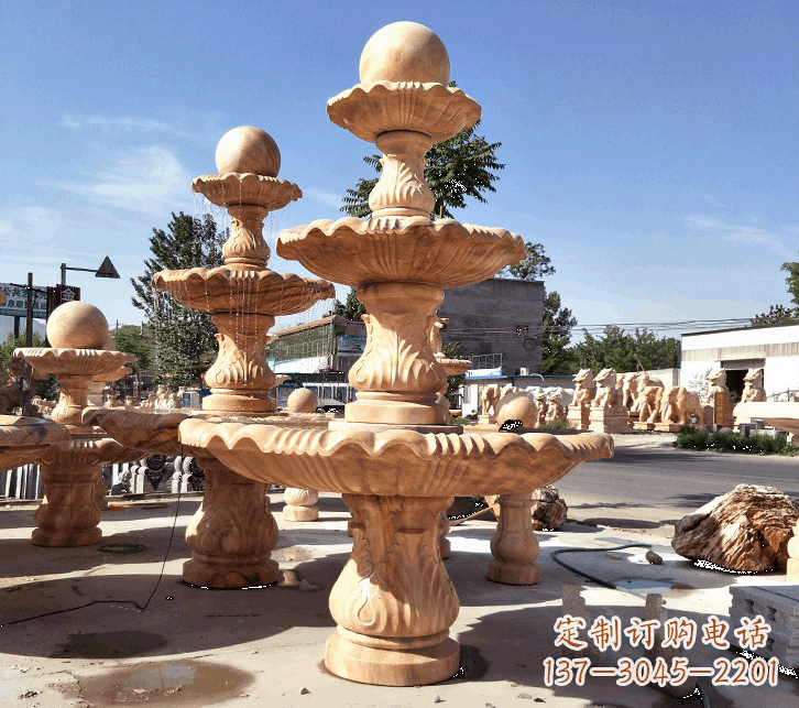 山东石雕人物喷泉
