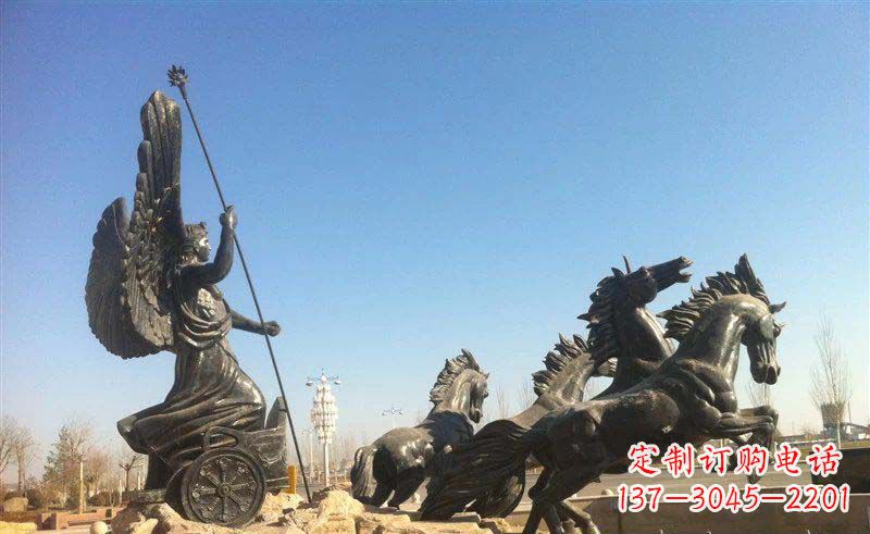 山东阿波罗战车小区景观铜雕 (2)