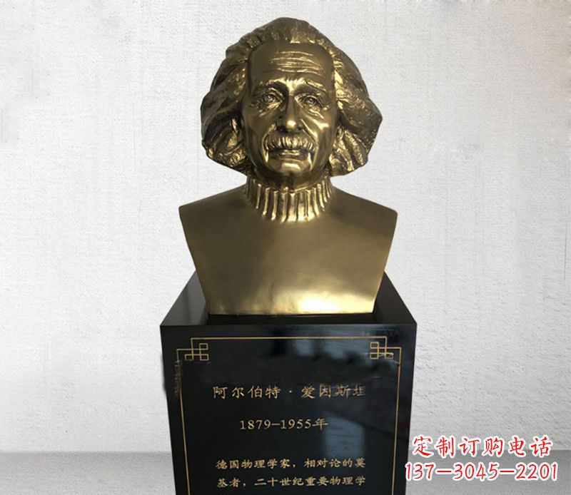 山东爱因斯坦胸像铜雕让伟大思想永恒流传