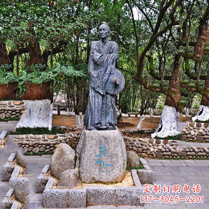 山东朱耷——中国古代历史名人著名画家铜雕像