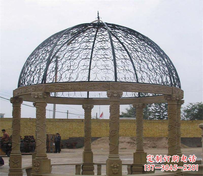 山东八角凉亭大理石雕塑