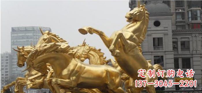 山东腾驰而去,竞技飞扬——“飞马腾跃”铜雕马群