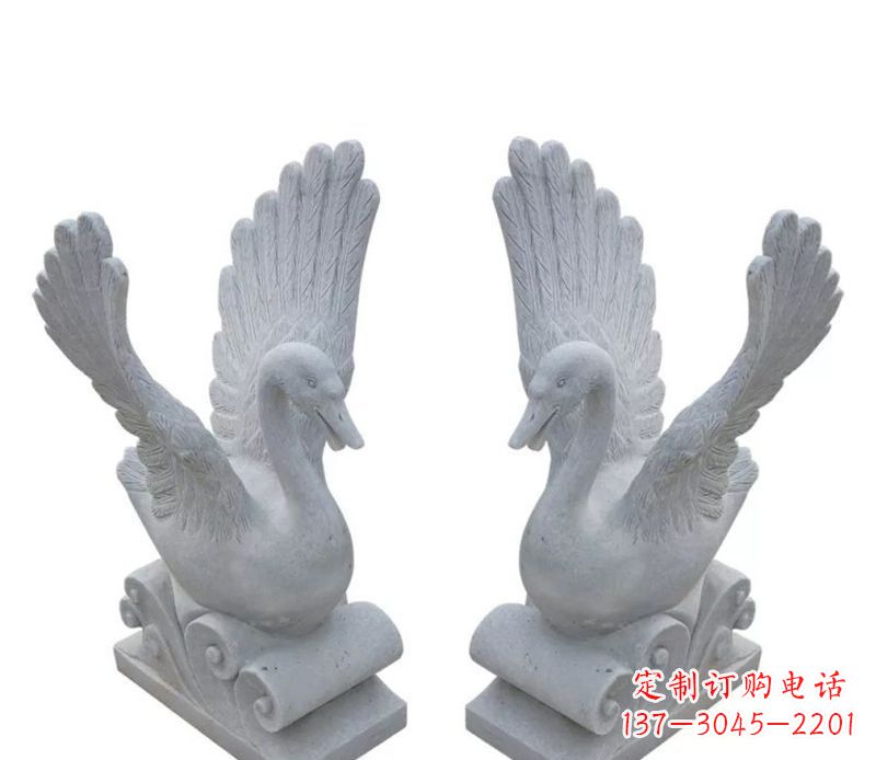 山东白天鹅石雕