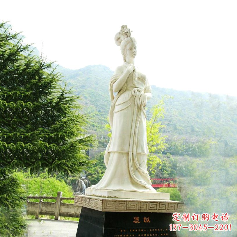 山东褒姒石雕像-中国古代知名美女雕塑