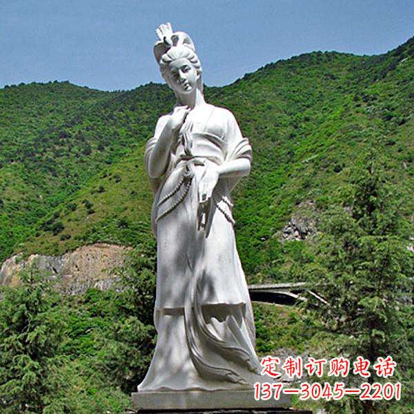 山东褒姒汉白玉石雕像-中国古代(西周时期)美女雕塑