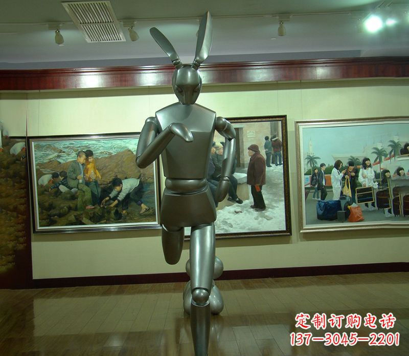 山东奔跑兔子雕塑