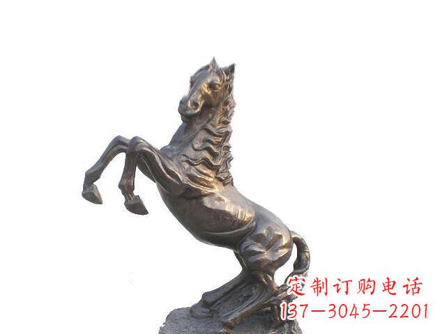 山东精美的奔腾马铜镀铜动物雕塑