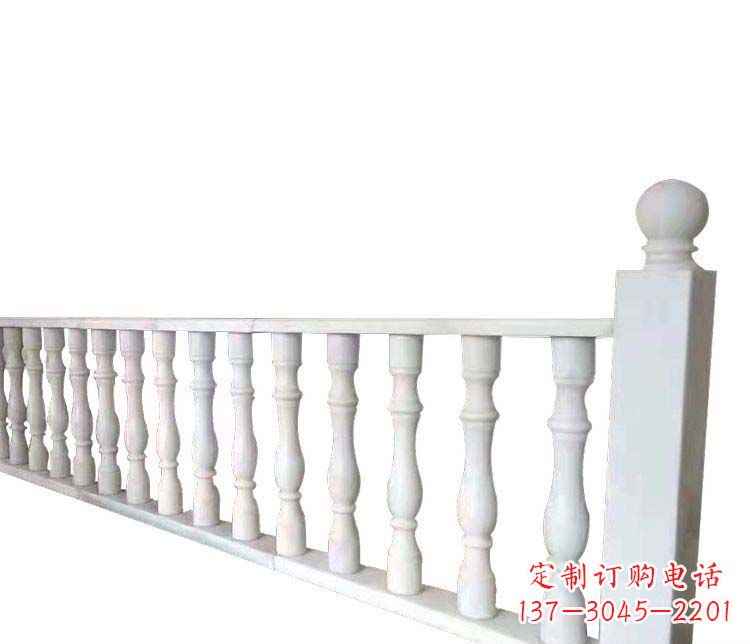 山东别墅汉白玉栏杆景观石雕
