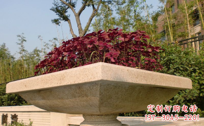 山东精美大理石花盆