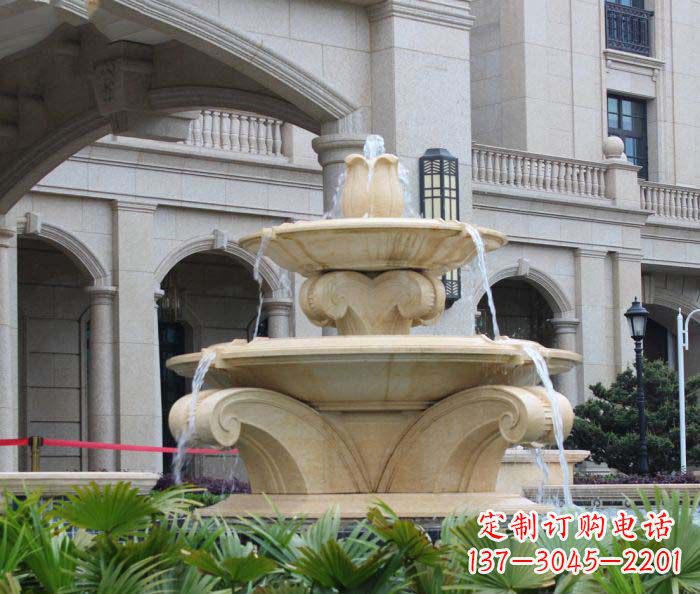 山东别墅景观欧式喷泉石雕_1