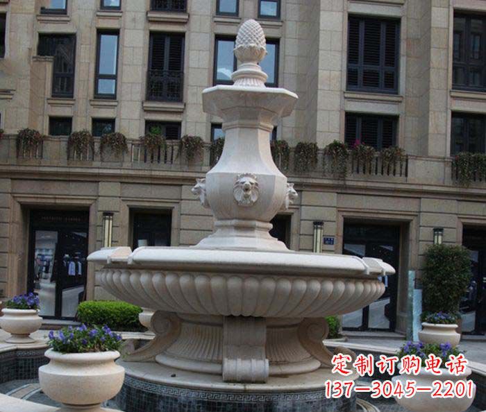 山东欧式喷泉石雕恢弘壮观的水景装置