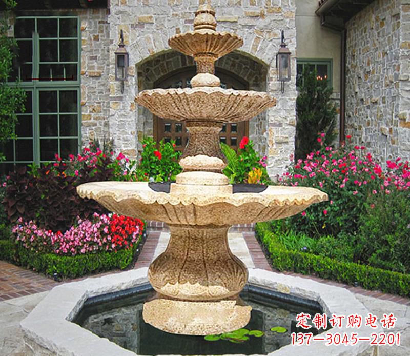 山东别墅石雕喷泉 (2)