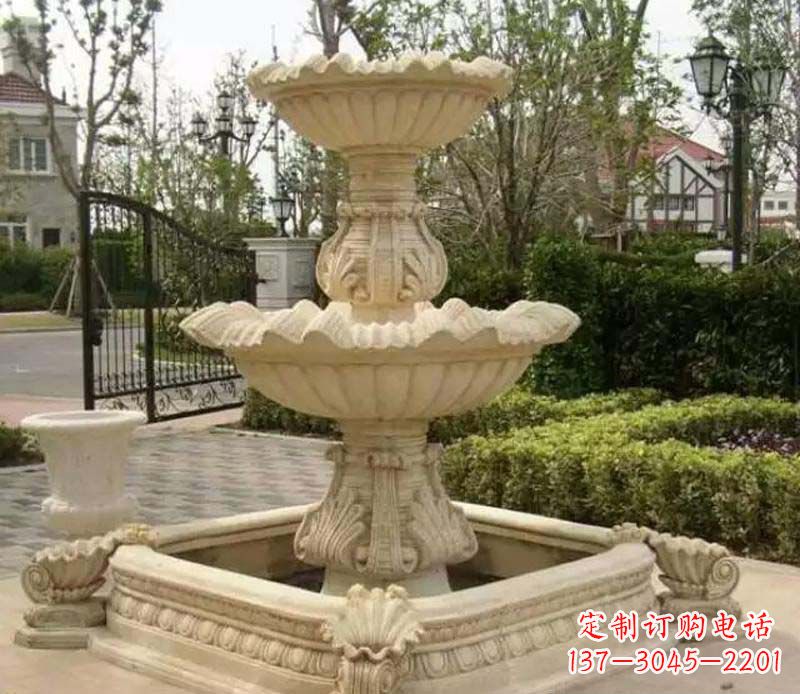 山东优雅精致的喷泉石雕