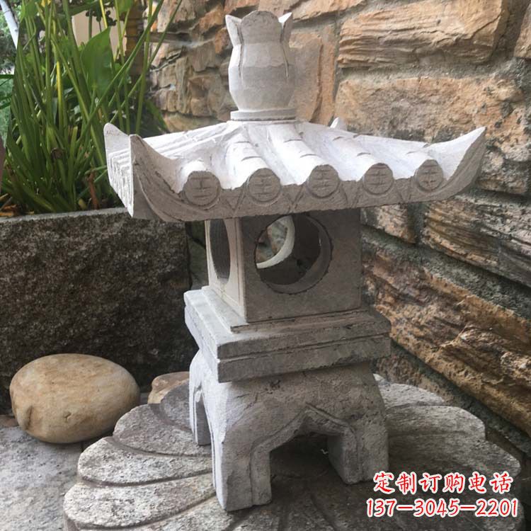 山东别墅园林石灯
