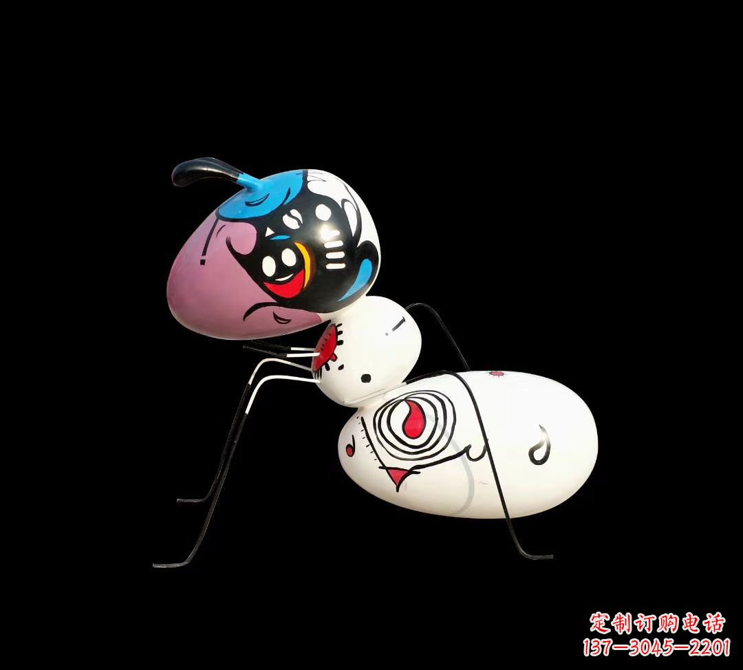 山东玻璃钢彩绘蚂蚁雕塑