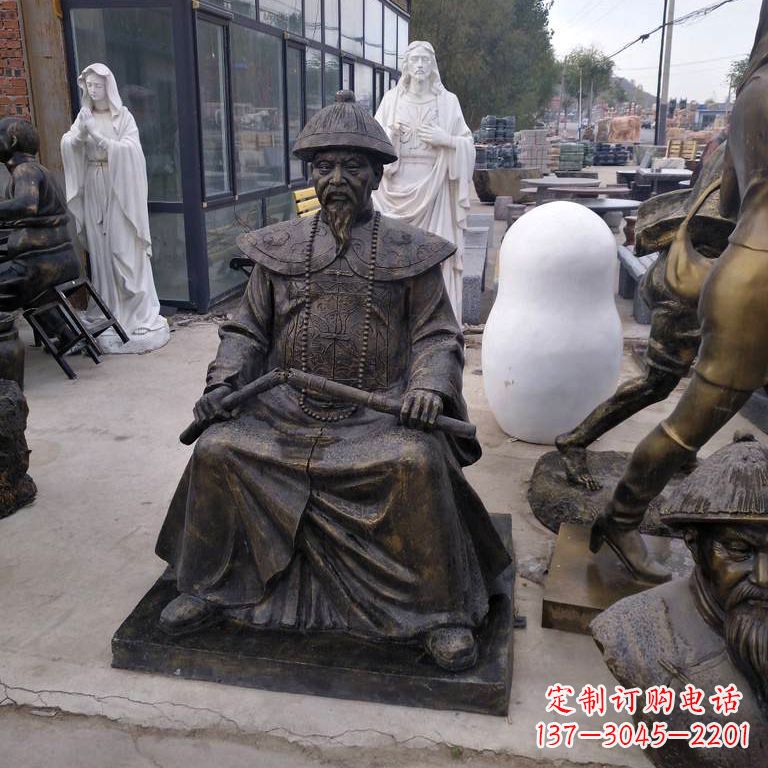 山东玻璃钢林则徐雕塑