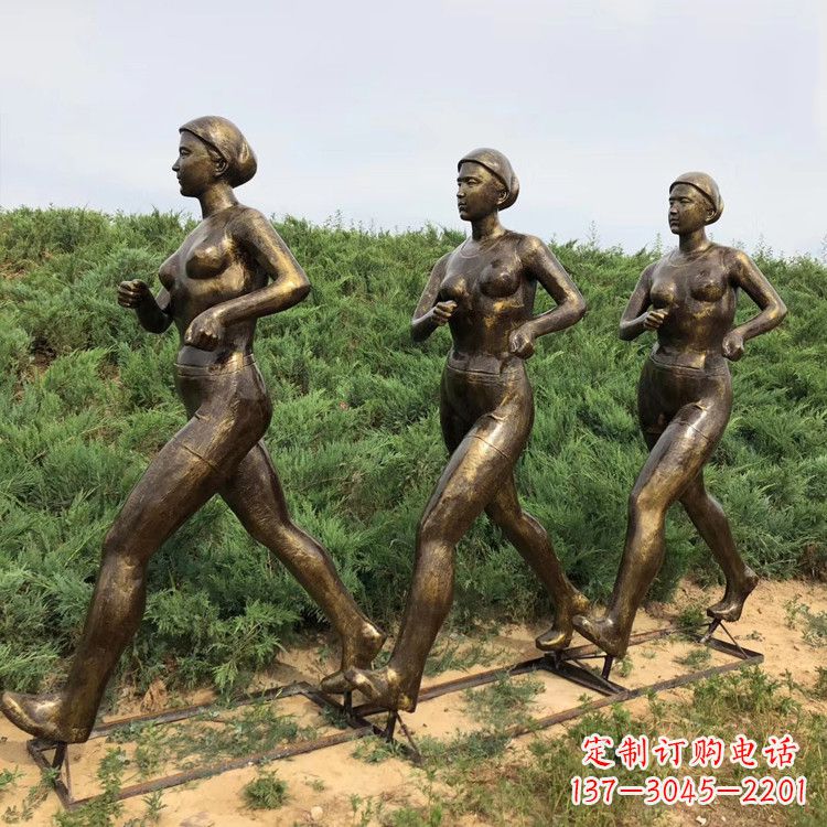 山东玻璃钢仿铜女人雕塑精致细腻的艺术品