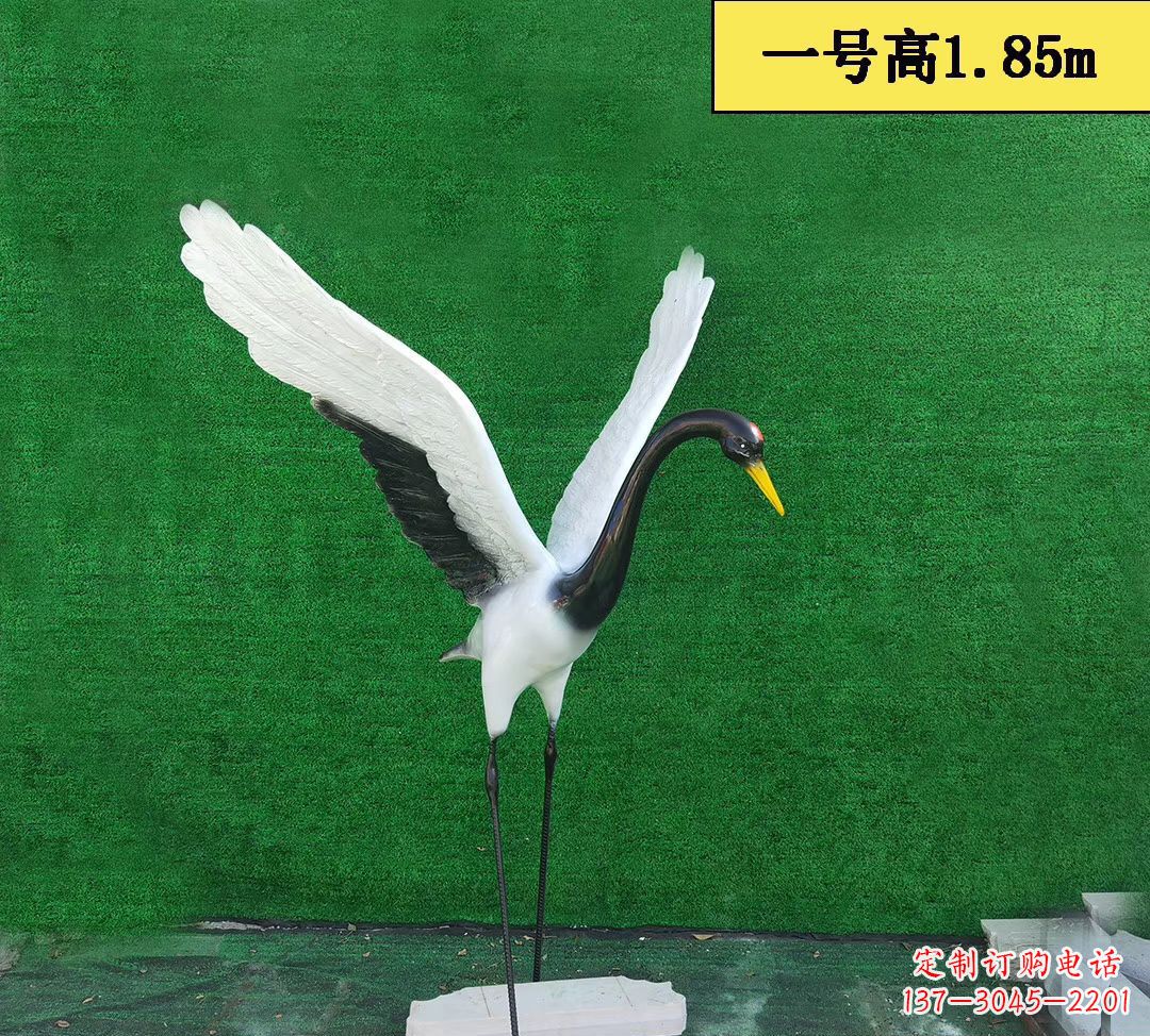 山东仙鹤雕塑玻璃钢仿真景观动物雕塑