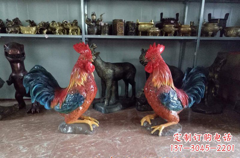 山东玻璃钢公鸡雕塑——给环境带来美丽的色彩
