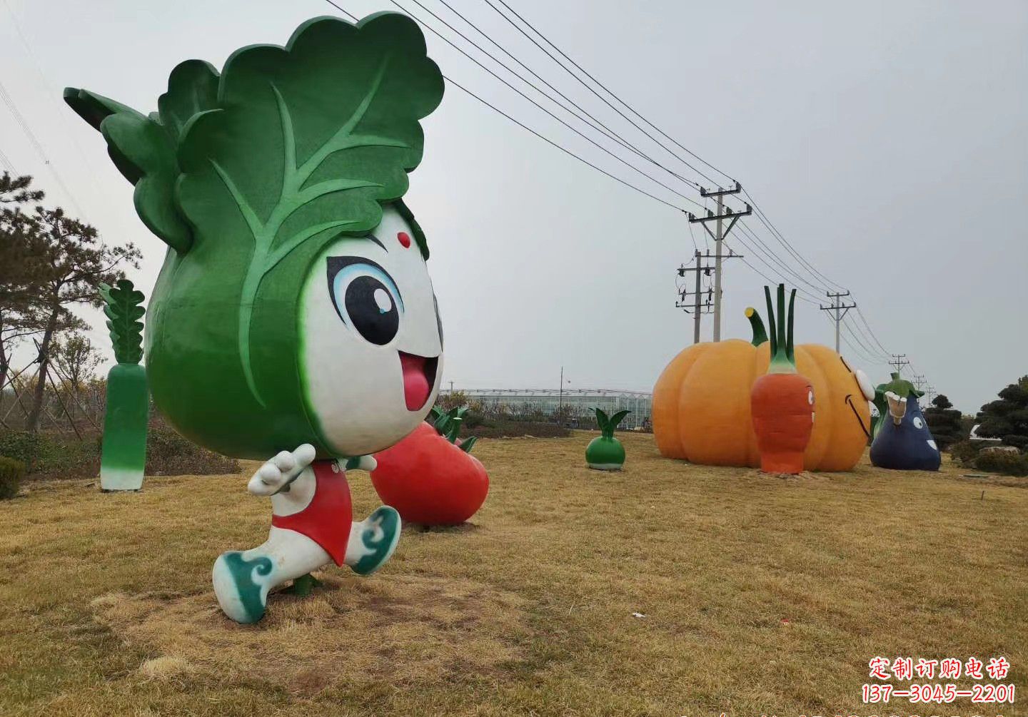 山东玻璃钢白菜雕塑精美的艺术品