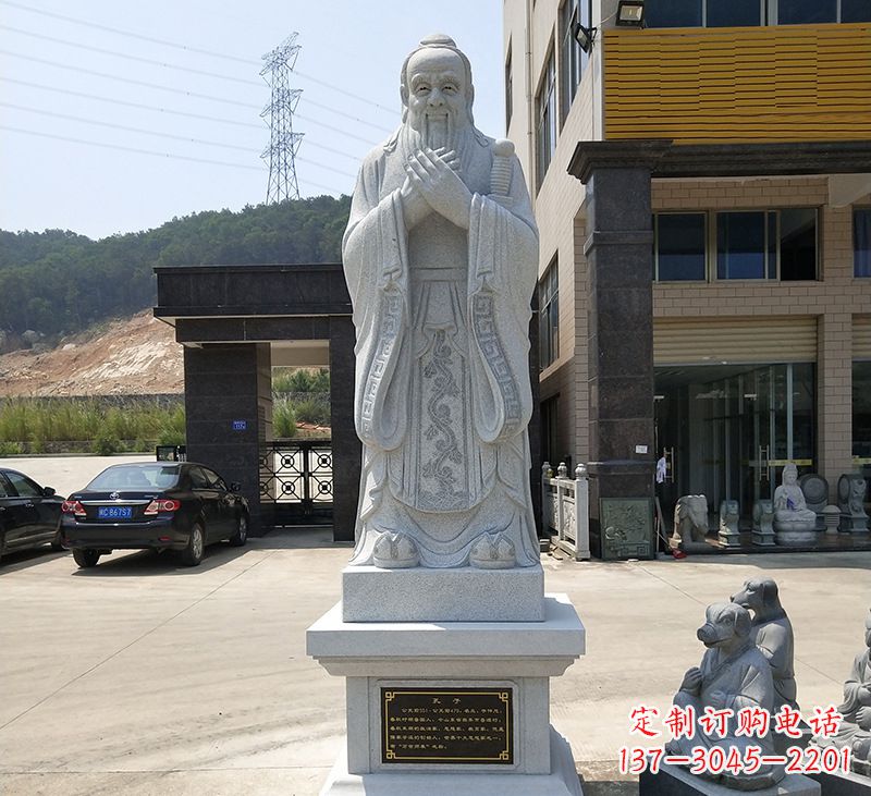山东玻璃钢孔子像雕塑
