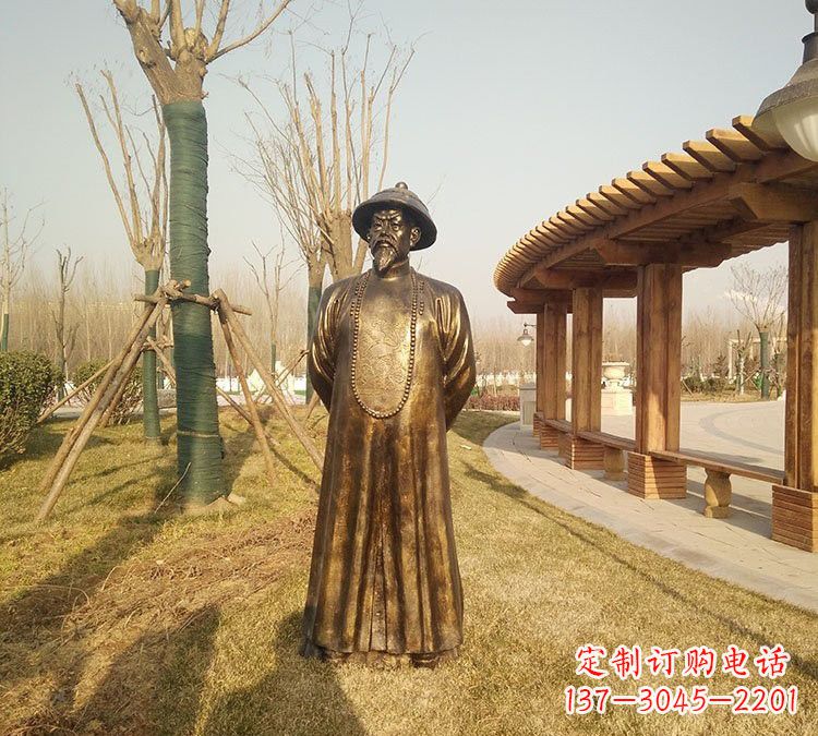 山东玻璃钢林则徐雕塑