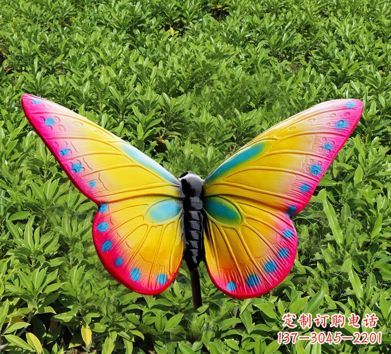 山东玻璃钢树脂仿真蝴蝶雕塑