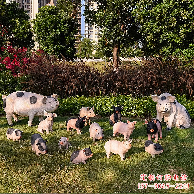 山东玻璃钢树脂仿真动物雕塑——公园农家院精美装饰