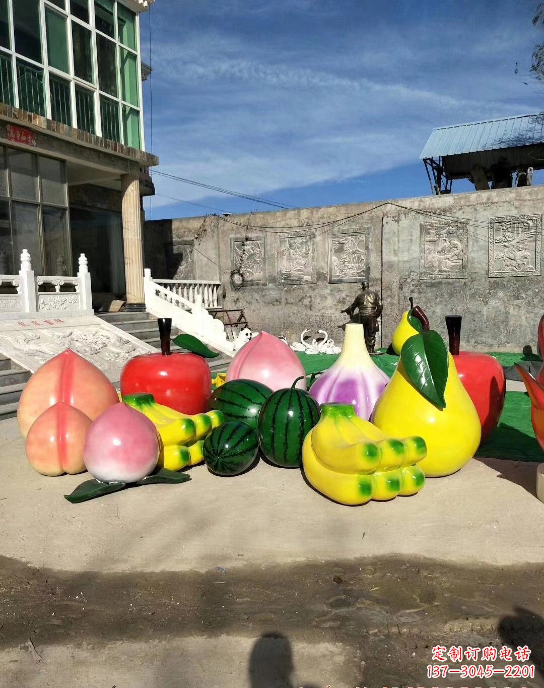 山东玻璃钢水果雕塑一种别致的艺术