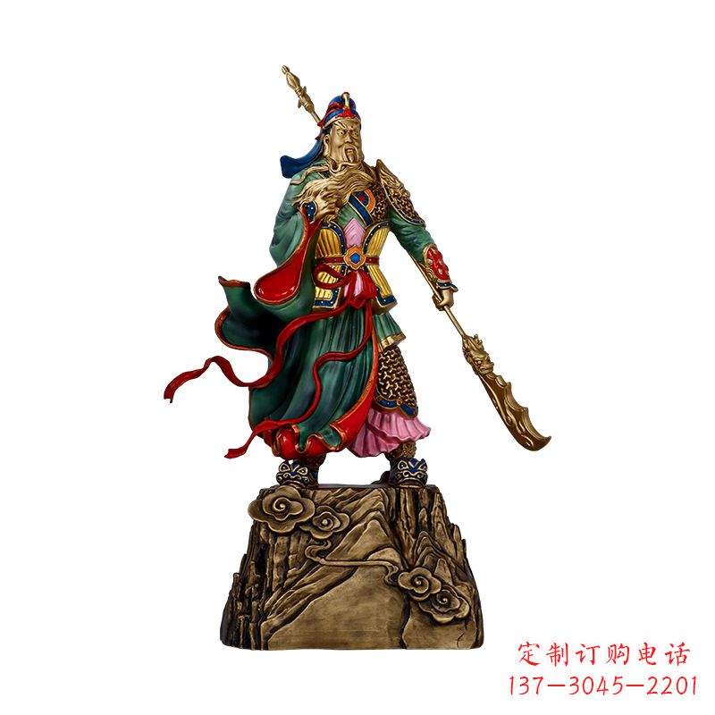 山东玻璃钢制关羽雕塑