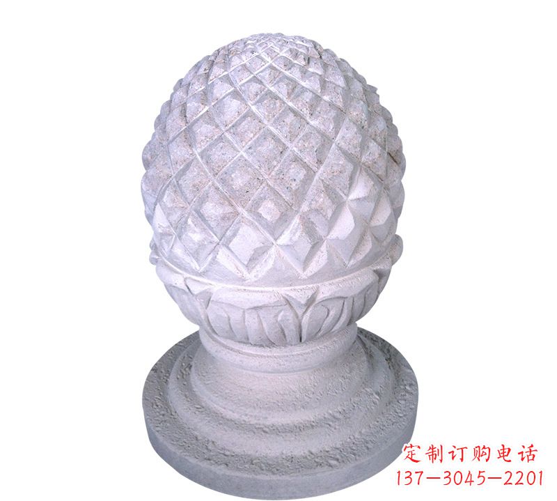 山东菠萝雕塑艺术性的挡车路障