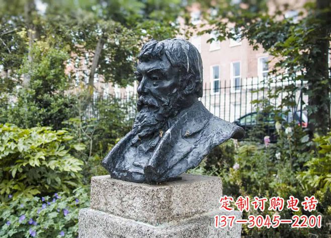 山东伯特兰·罗素铜雕胸像-世界名人英国著名哲学家雕塑