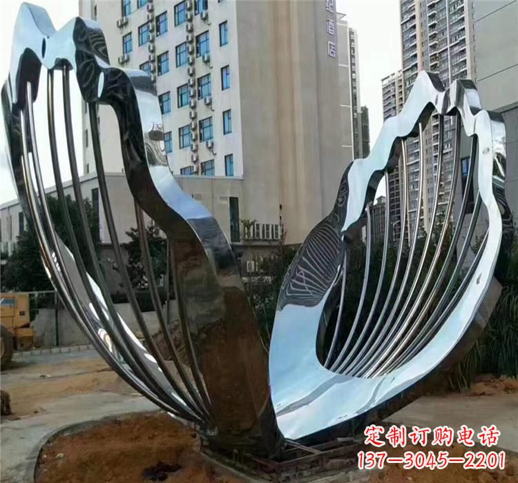 山东不锈钢贝壳景观雕塑