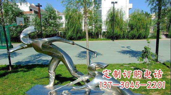 山东不锈钢冰壶运动雕塑