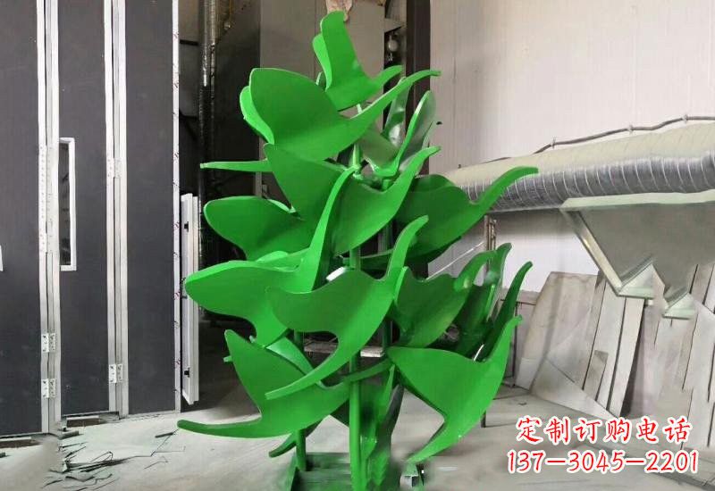 山东优雅美观的不锈钢彩色大雁雕塑