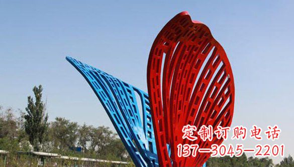 山东不锈钢蝴蝶雕塑美丽的实物表达