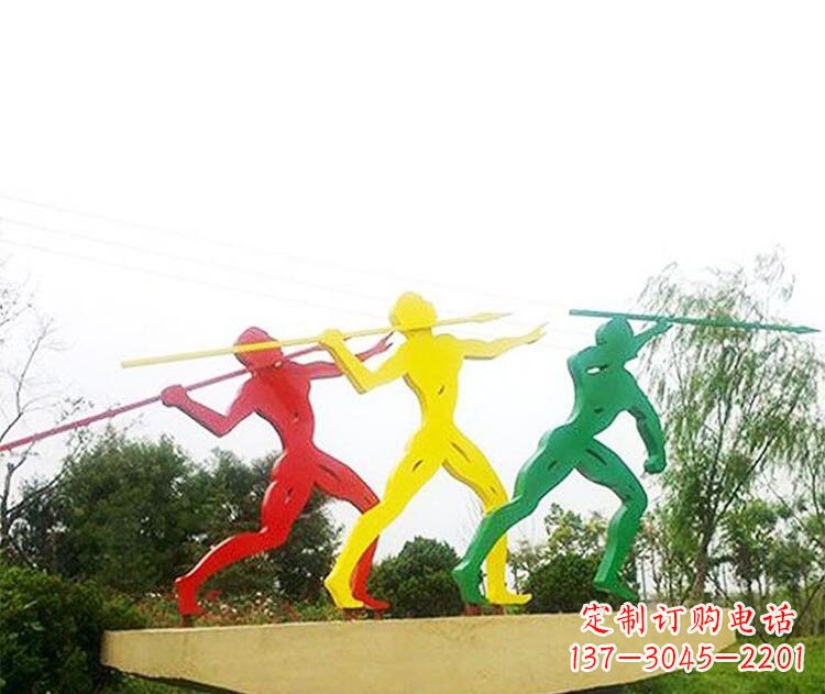 山东不锈钢彩色标枪雕塑精美而富有意义