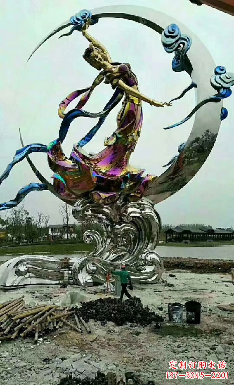 山东不锈钢嫦娥奔月雕塑