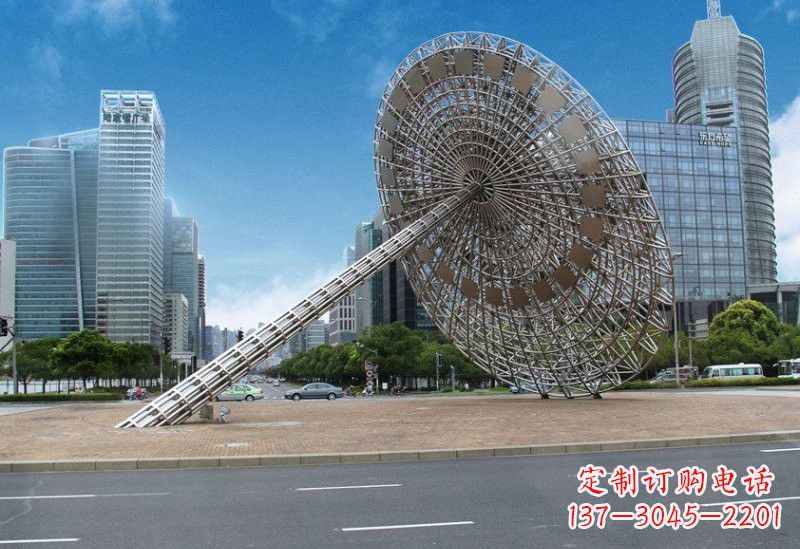 山东不锈钢城市日晷景观雕塑