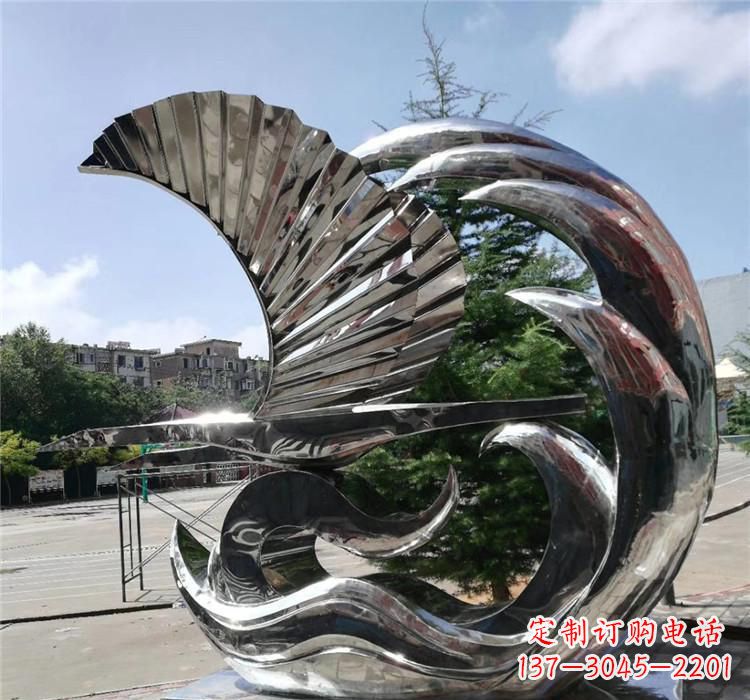 山东不锈钢翅膀雕塑艺术之羽
