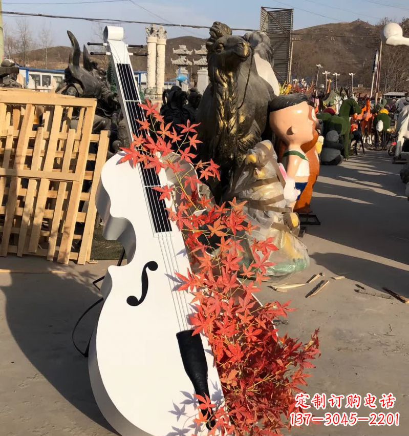 山东不锈钢大提琴雕塑—精致的艺术精品