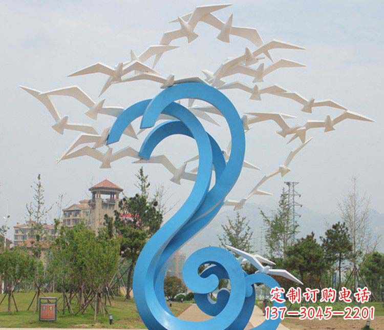 山东不锈钢大雁雕塑传承传统文化的象征