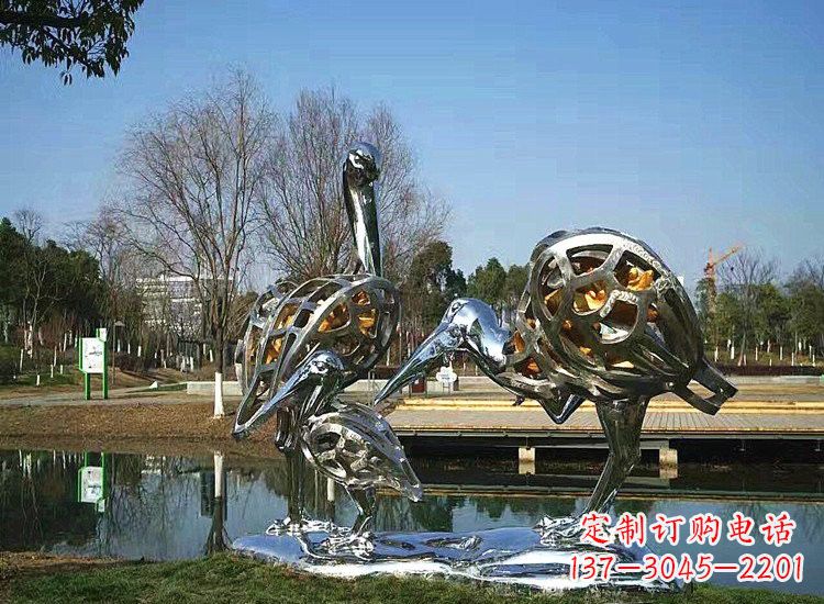 山东精美非凡的不锈钢丹顶鹤雕塑