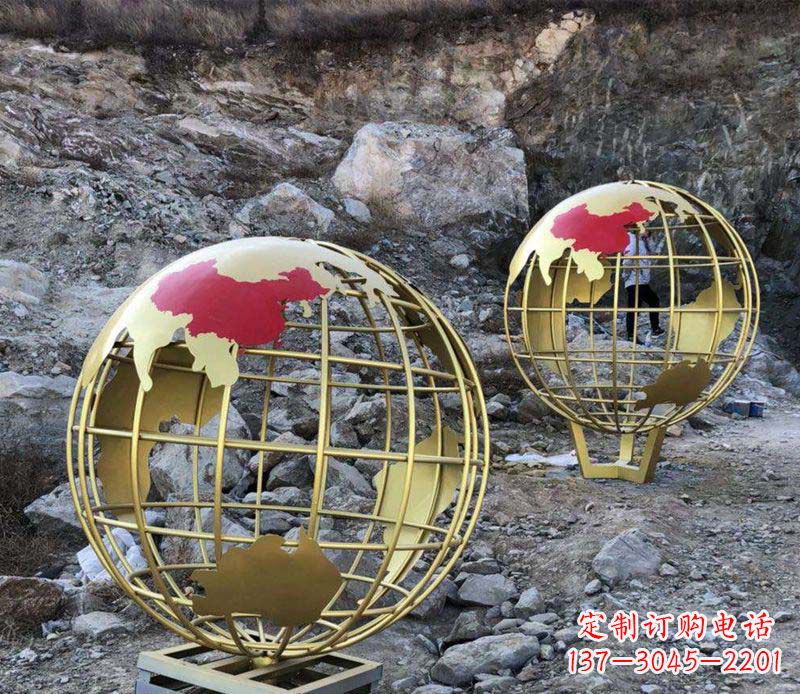 山东不锈钢抽象地球雕塑