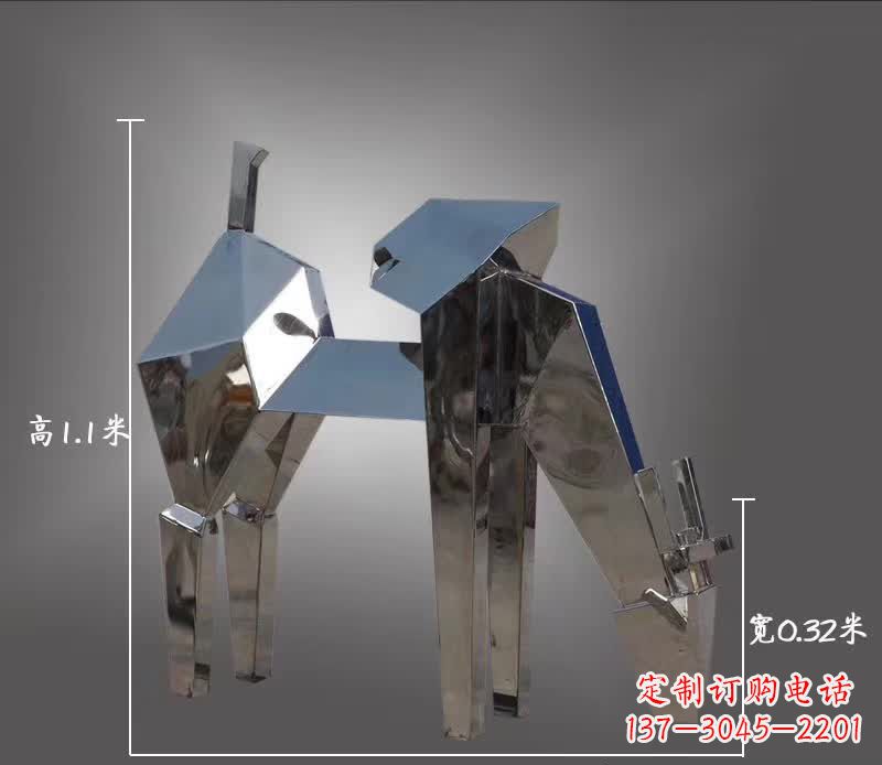 山东不锈钢动物雕塑——鹿