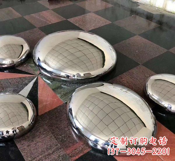 山东不锈钢抽象鹅卵石雕塑