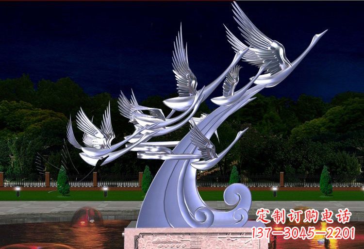 山东不锈钢雕塑——以天鹅为灵感