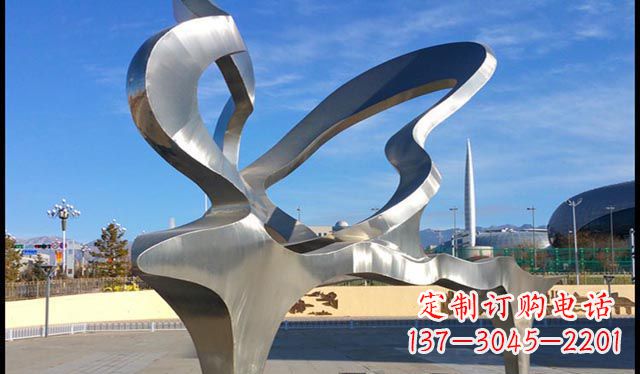 山东不锈钢抽象钢琴雕塑1