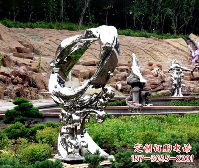 山东不锈钢海豚雕塑——精致的艺术品