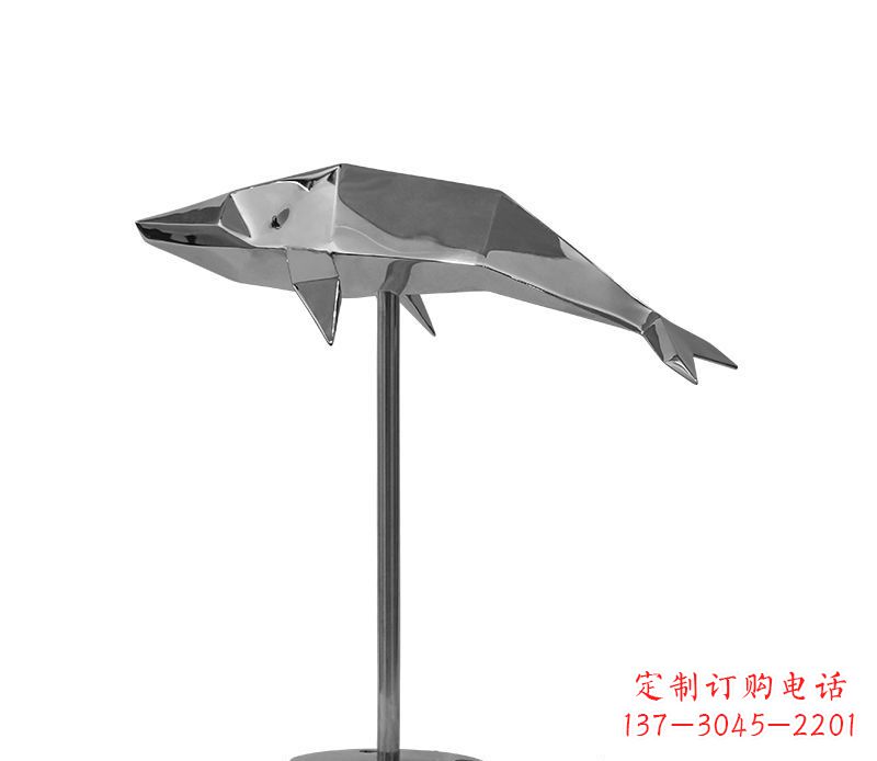 山东不锈钢抽象海豚雕塑